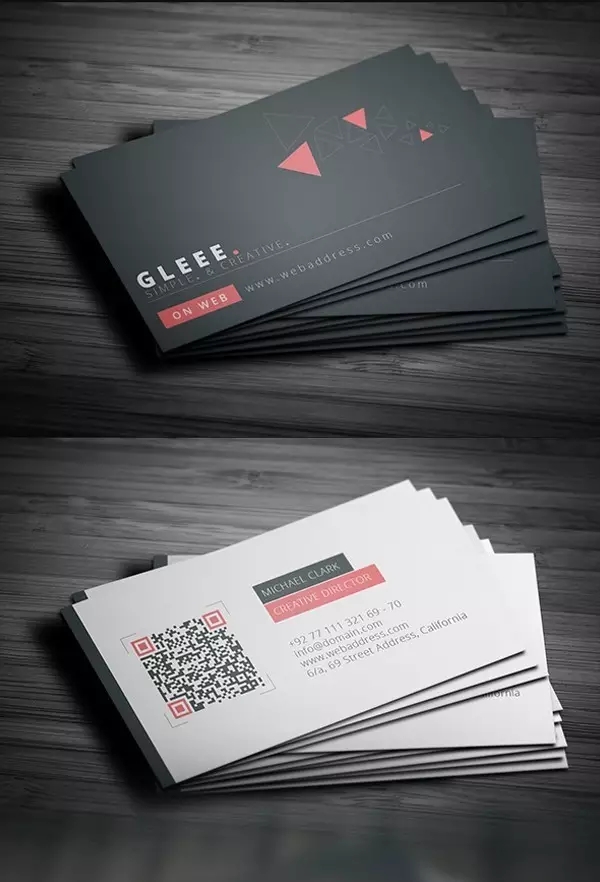 business card，Design，QR code，plane，